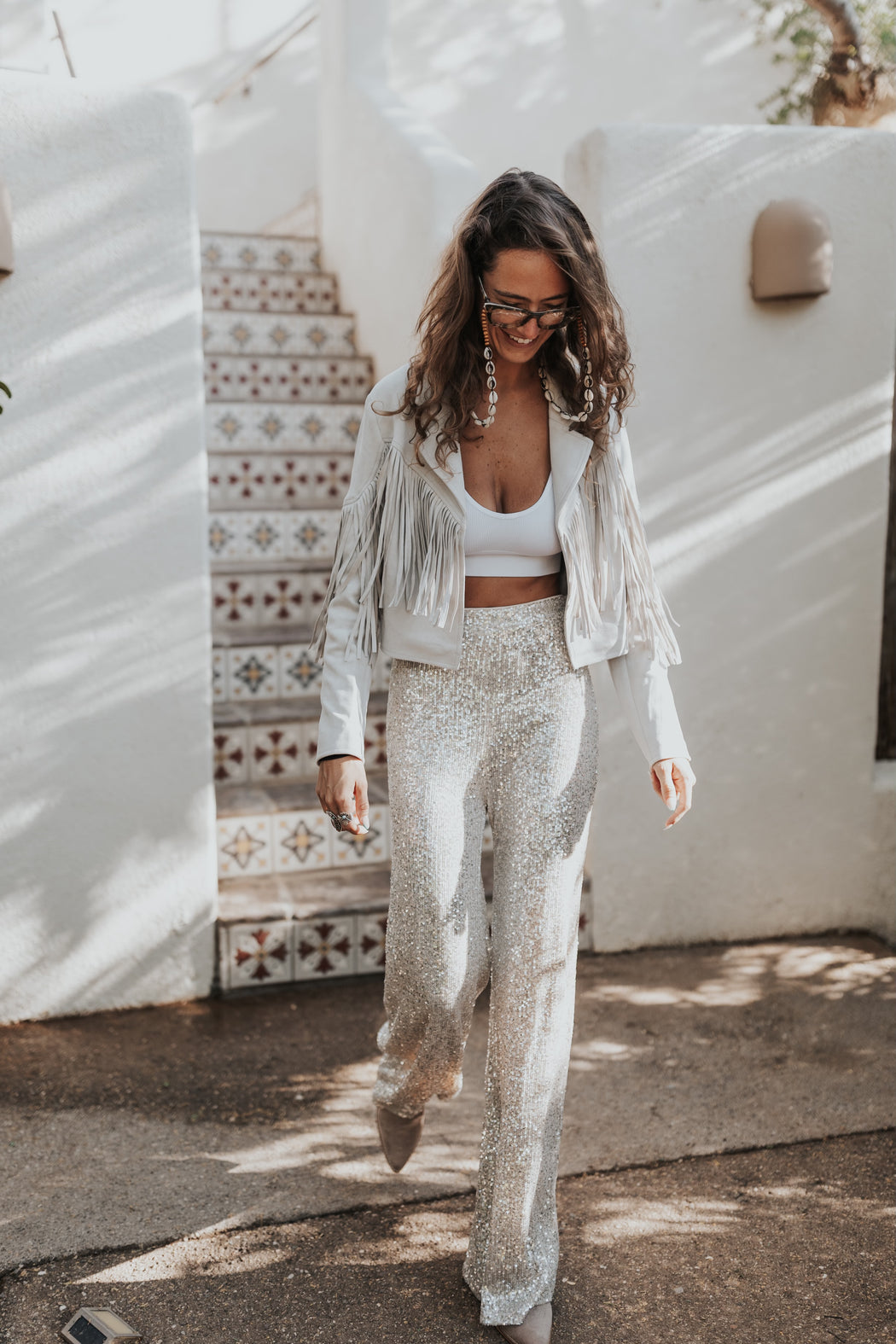 PRE-ORDER: Stars in the City Sequin Wide Leg Pant — Bohemian Groove